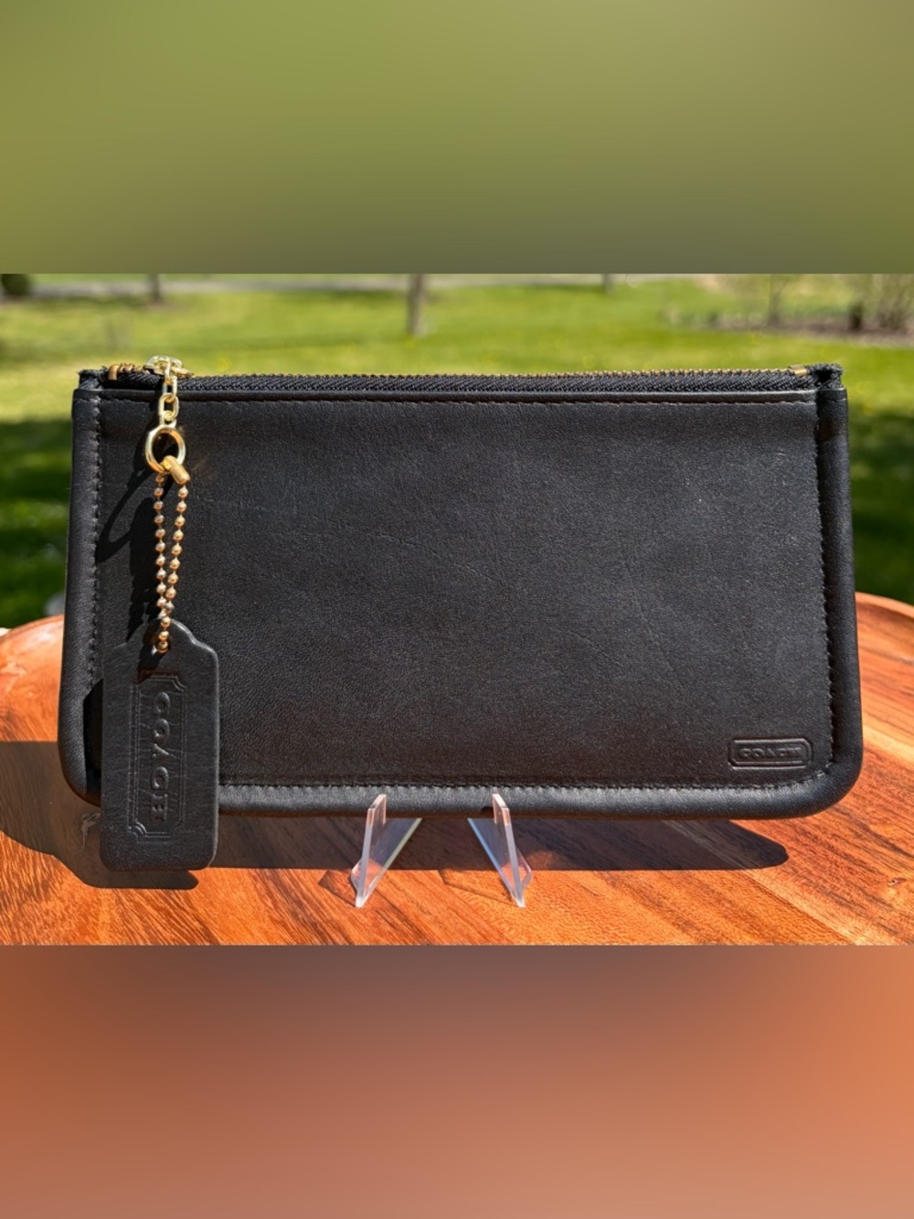 Vintage COACH Black Glovetanned Leather Skinny Case Like New - Picture 17 of 17